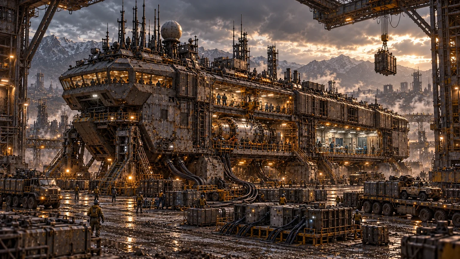 CYBERTECH illustration of a futuristic RPG world